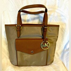Michael Kors Brown and Tan Tote Bag